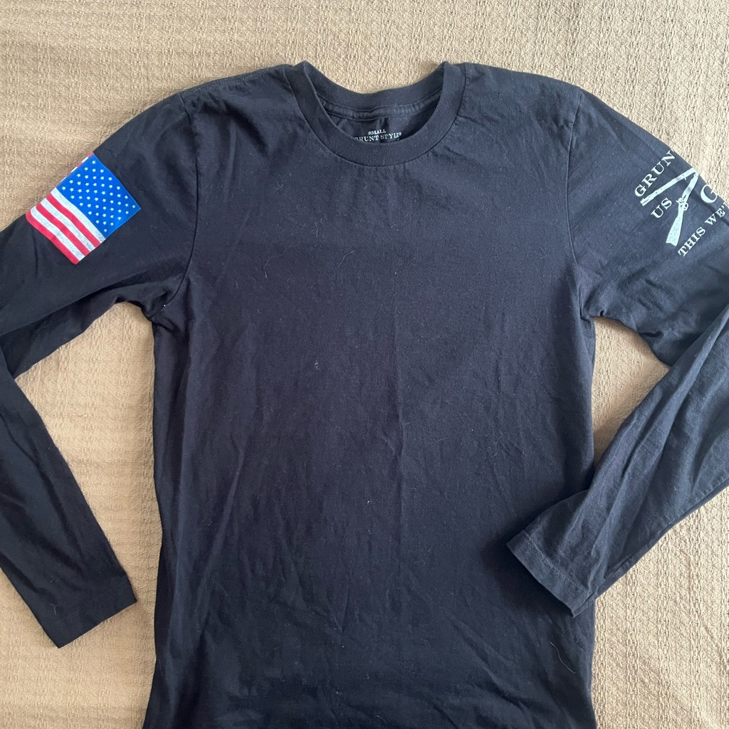 Grunt Style Patriotic Black Long Sleeve Tee